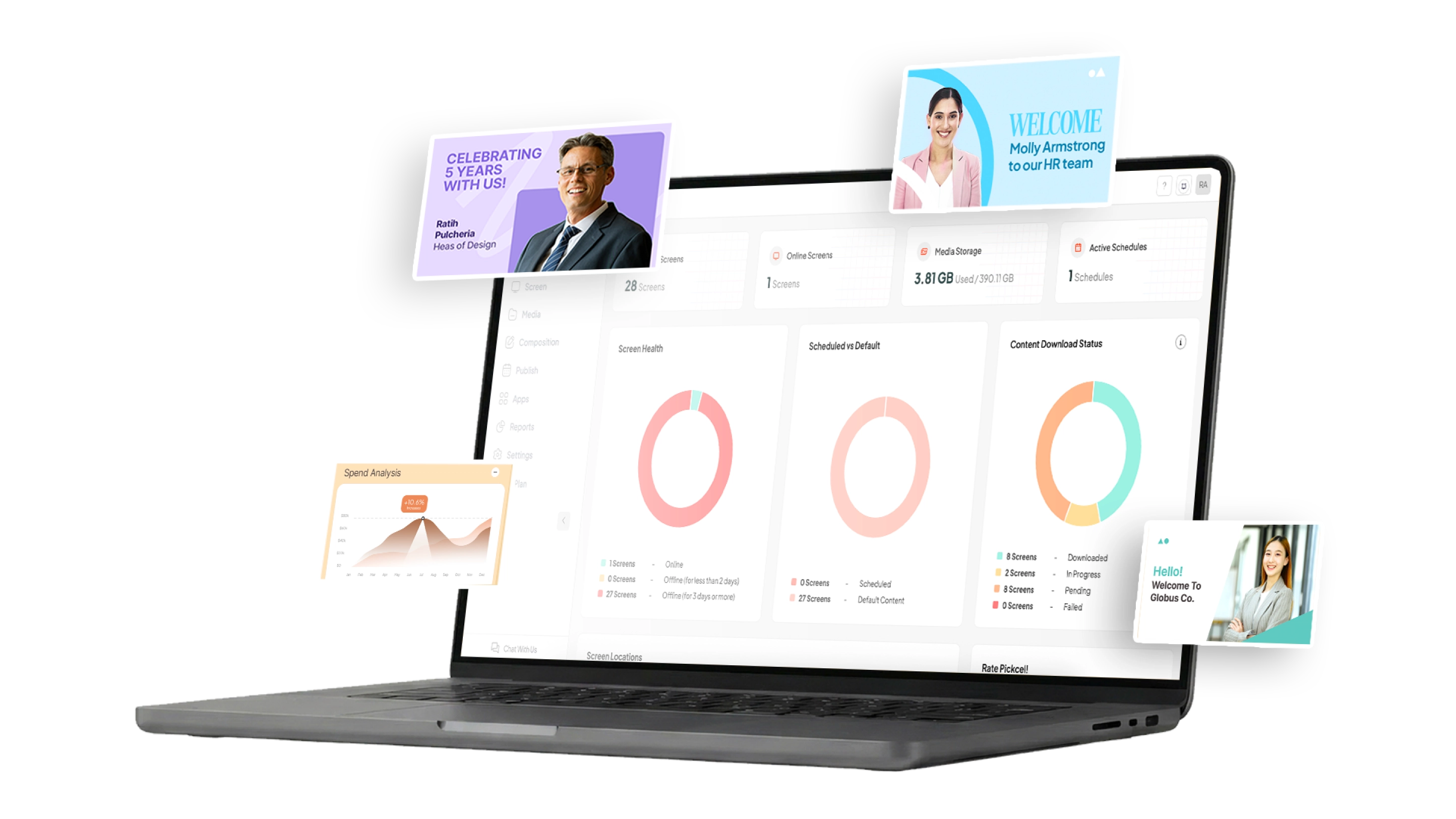 Digital signage banner