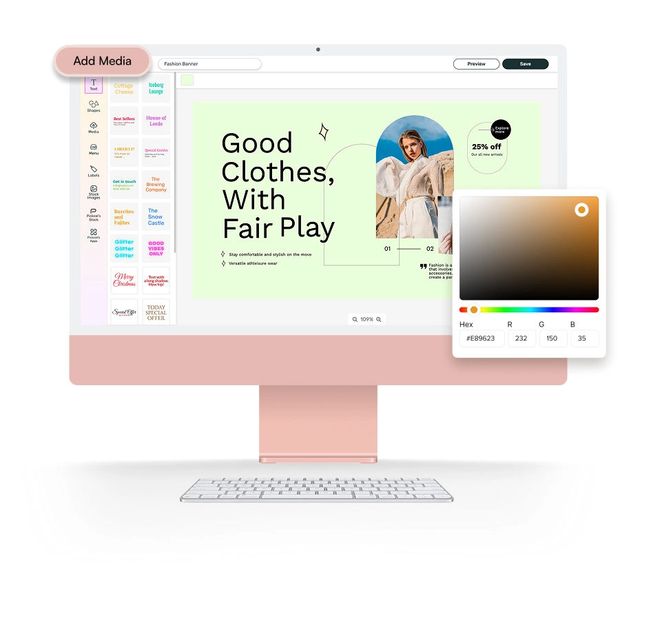 Design content for digital signage