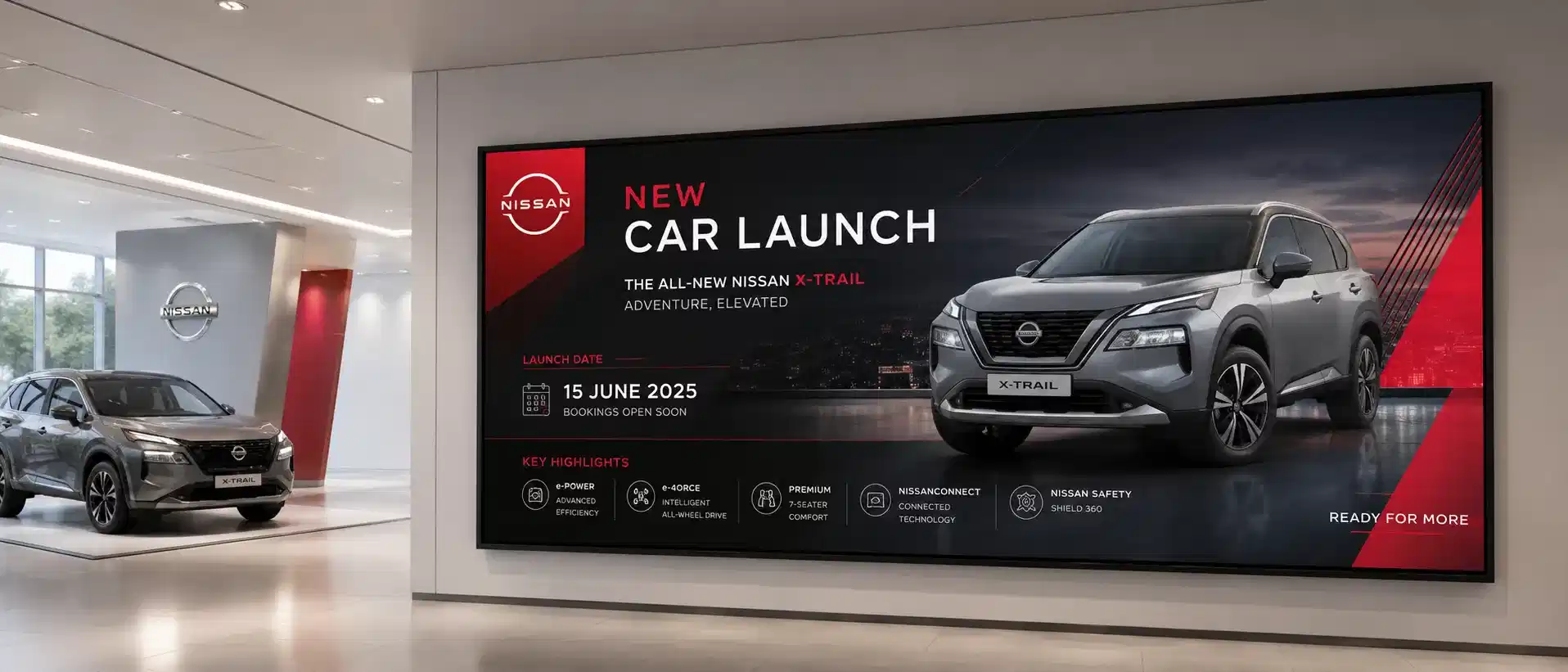 Nissan dealership digital signage deployment powered by Pickcel