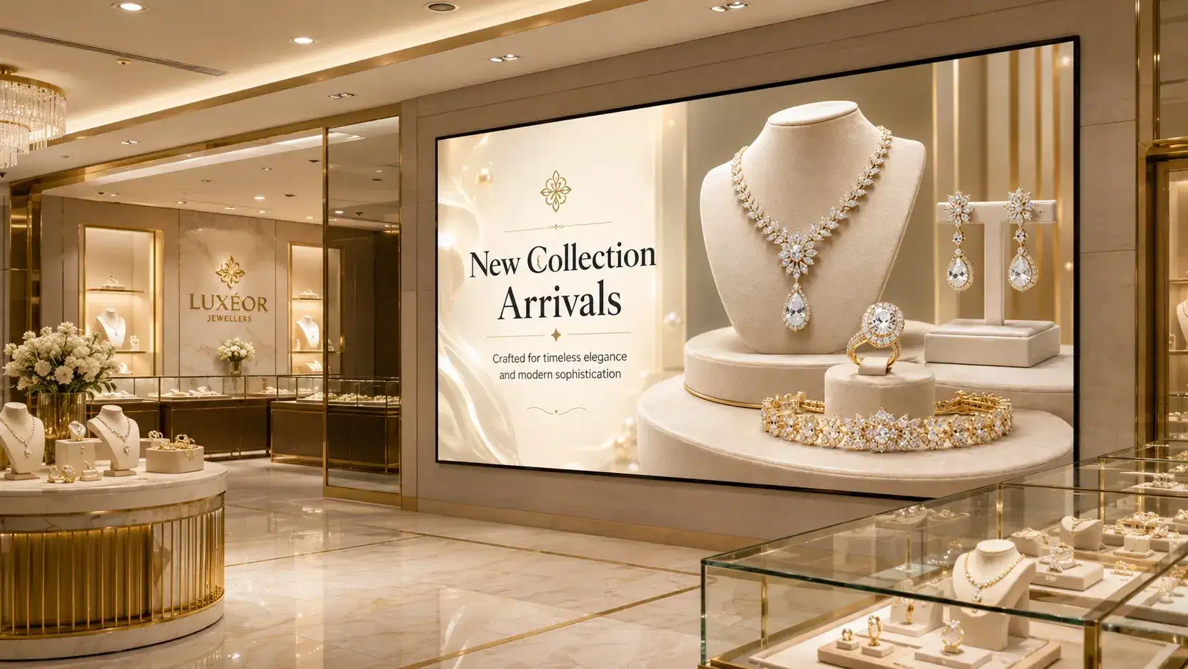 Jewellery and luxury retail digital signage