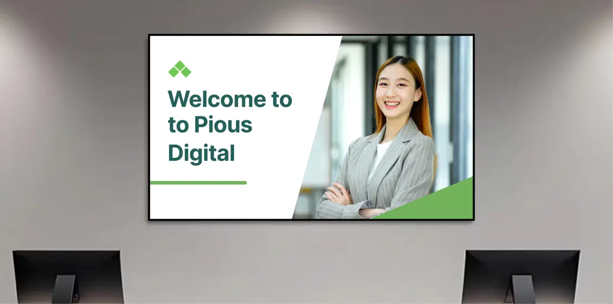 Corporate branding with digital signage