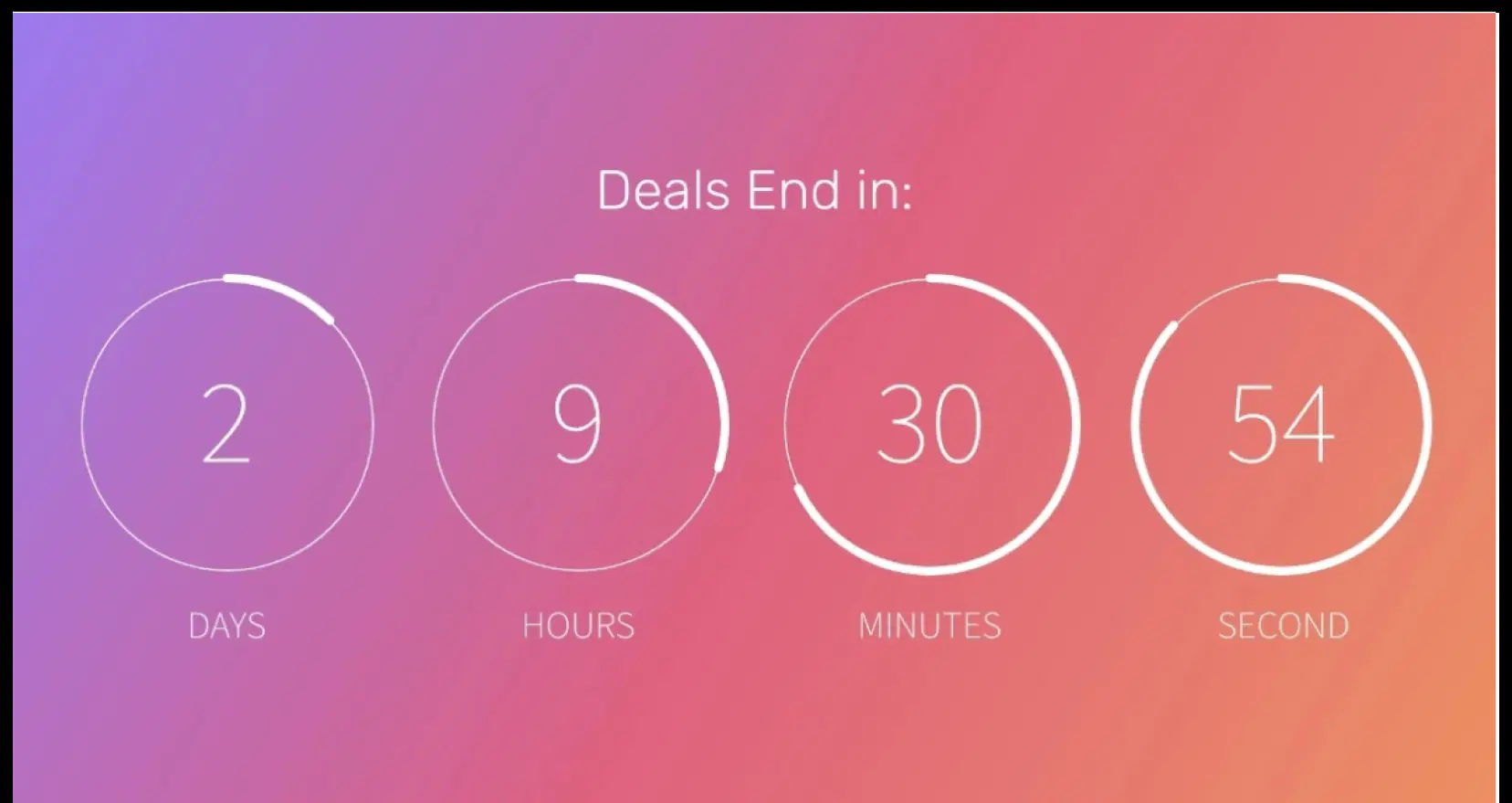 Countdown Timer digital signage screen 2