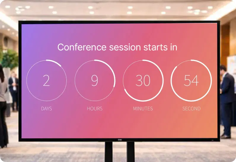 Publish Countdown Timer content to screens