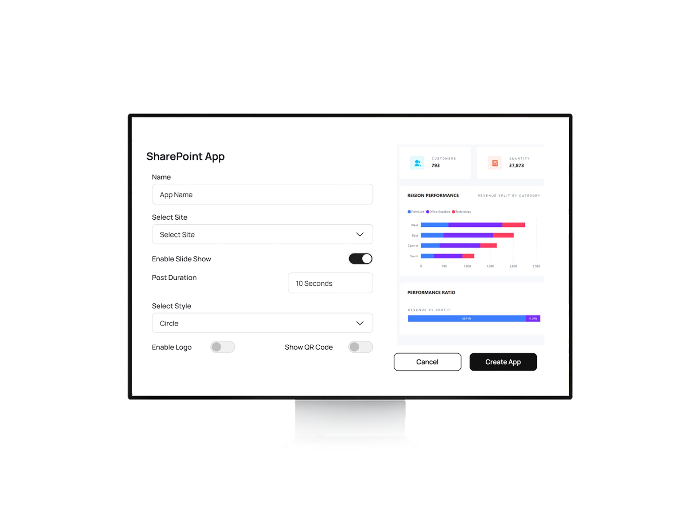 SharePoint App configuration screen