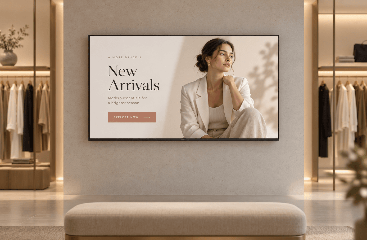 Illustrative digital signage screen, not a OptiSigns product screenshot
