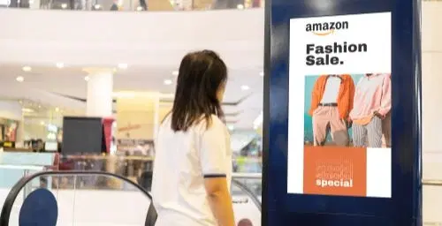 Amazon mall kiosk digital signage powered by Pickcel