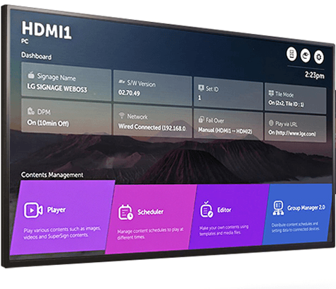 LG webOS Display Dashboard
