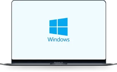 Windows Laptop with Windows Logo