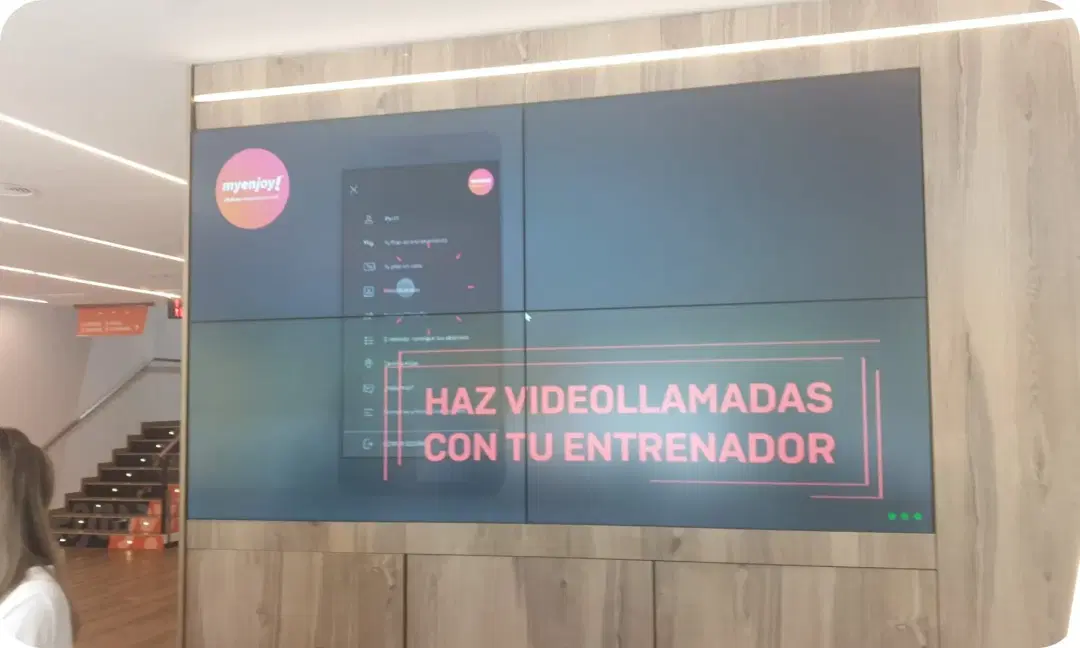 Pickcel powered Digital signage display at Enjoy store