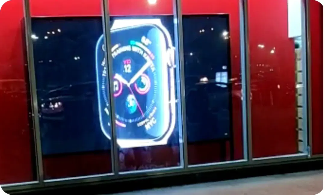 Pickcel powered Digital signage display at Faden store