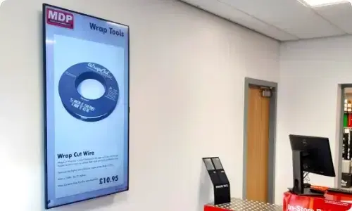 Pickcel powered Digital signage display at MDP office