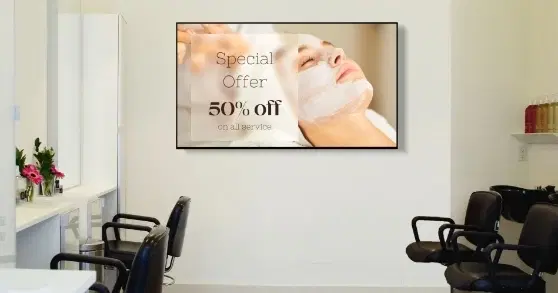 Beauty salon digital signage display