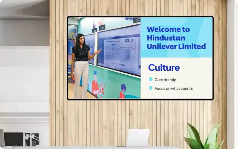 Hindustan Unilever office with digital screens