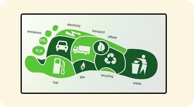 Digital display showing environmental awareness campaign