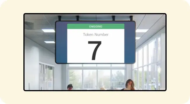 Social media feed on office digital signage screen Social media feed on office digital signage screen