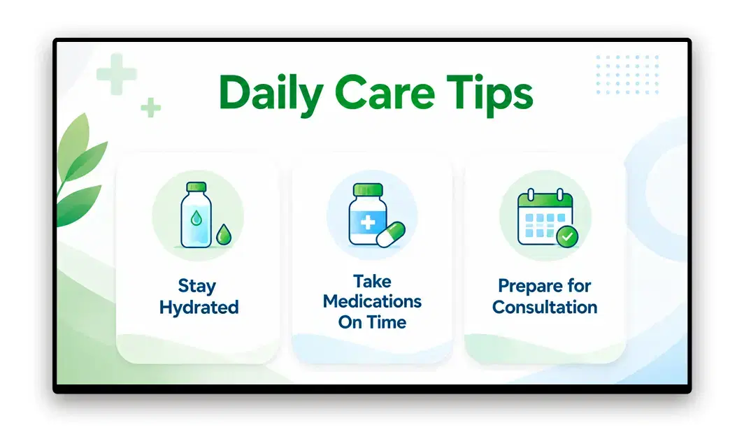 Hospital waiting room digital signage showing patient health education content