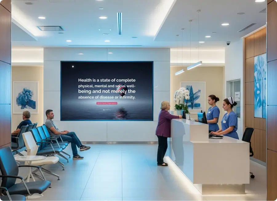 Health information made simple through digital screens