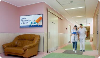 Wards & ICUs (family zones) digital signage