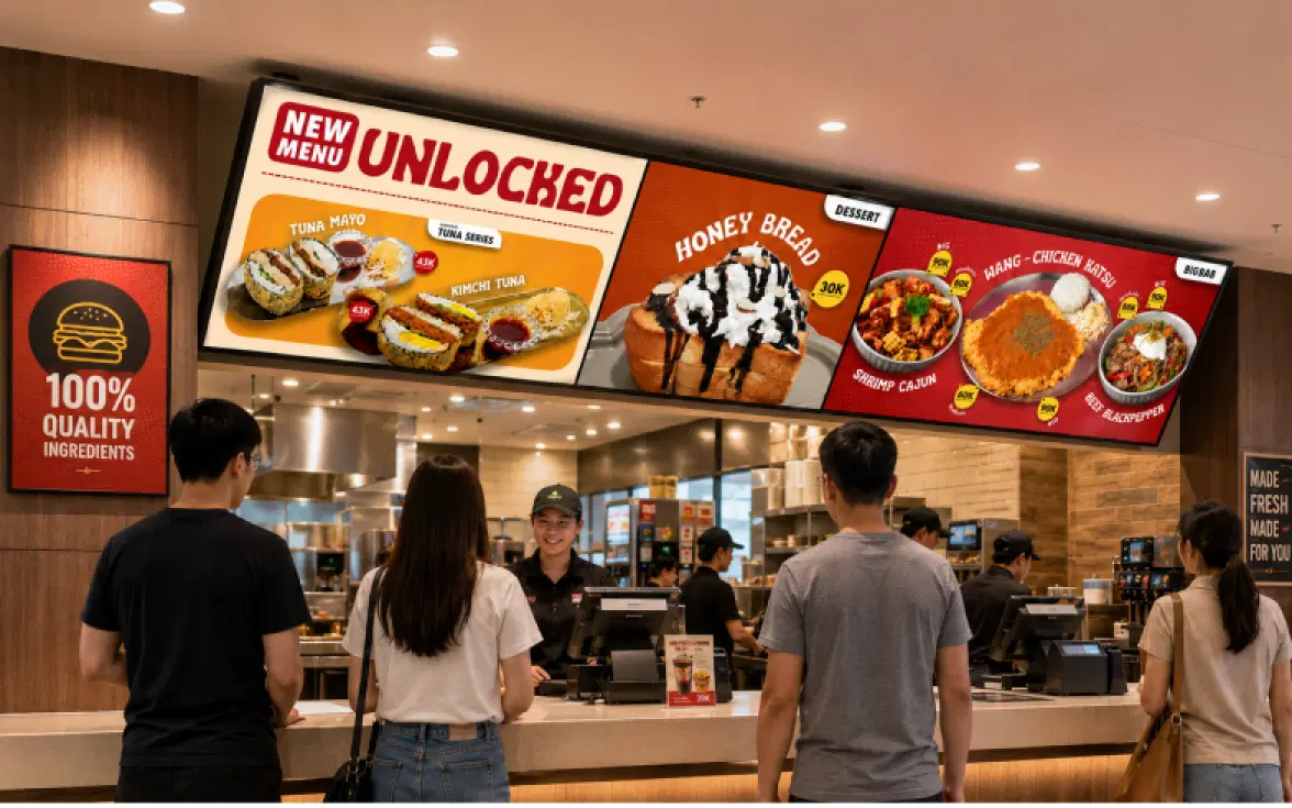 Restaurant QSR digital signage — Pickcel