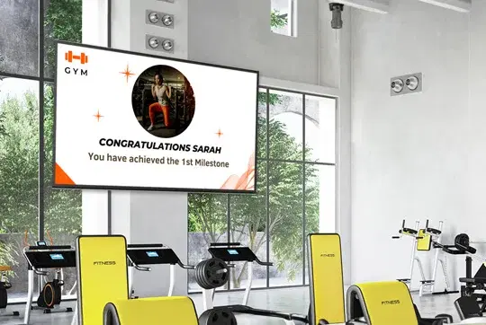 Fitness center digital signage