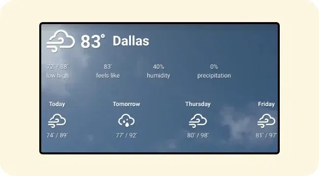 Airport digital signage showing entertainment content Airport digital signage showing entertainment content