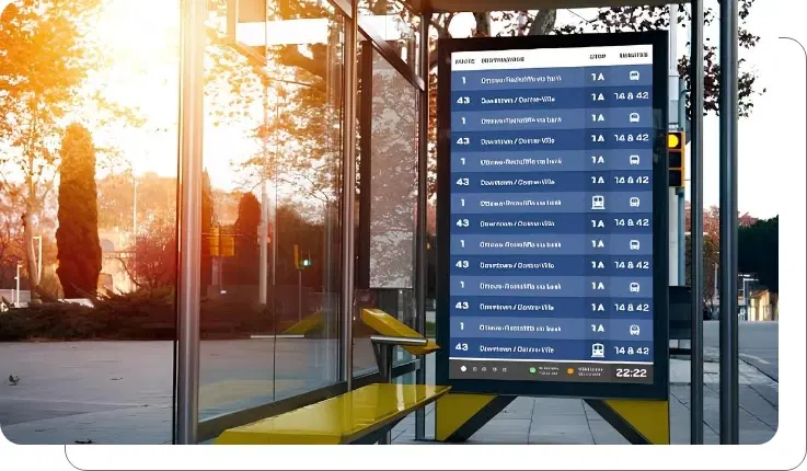 Bus stop digital signage — Pickcel
