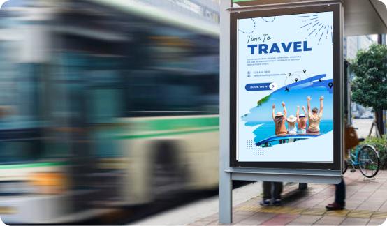 Bus Stop digital signage