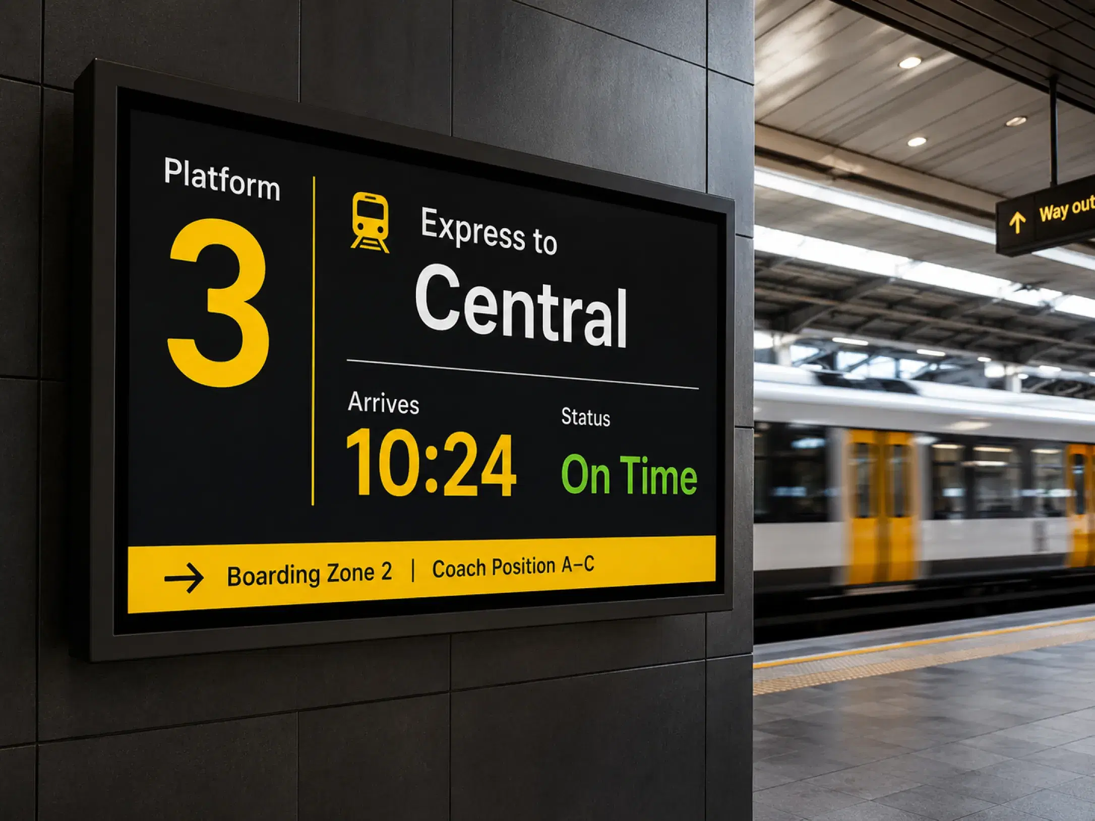 Train and rail digital signage