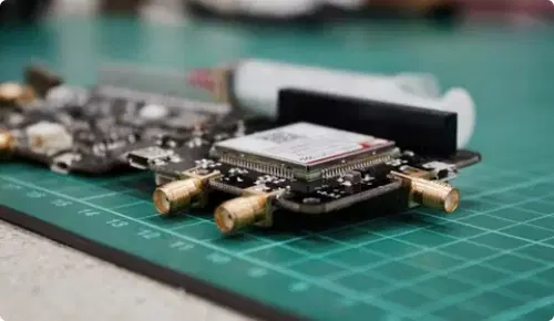 IoT System device placed on desk integrated with Pickcel software