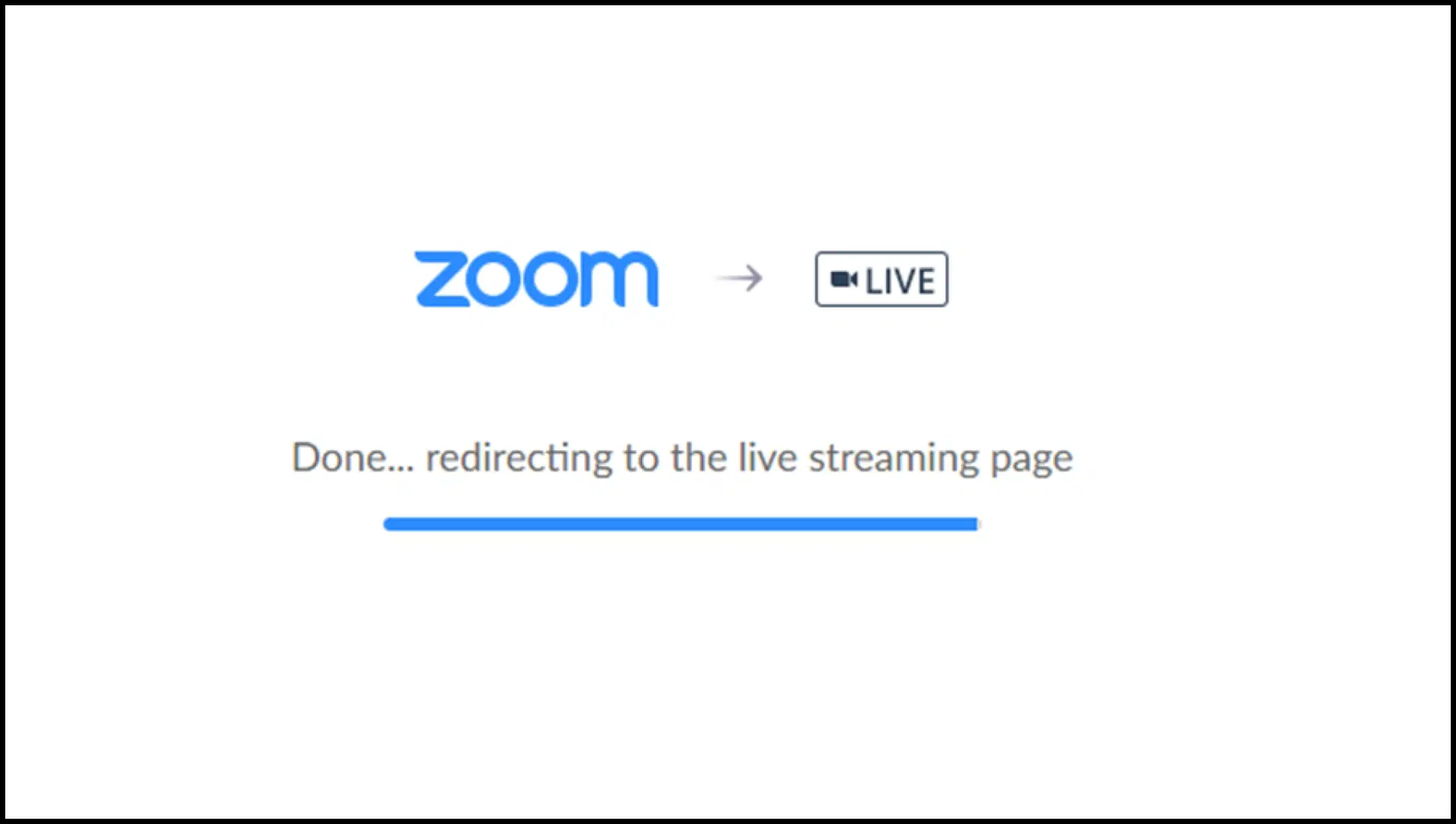 Live streaming confirmation