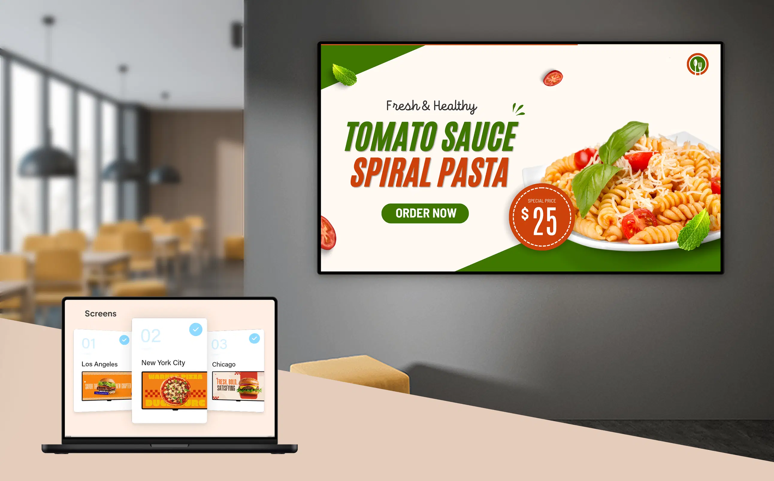 Manage Every Screen in Every Location from One Dashboard digital menu board feature