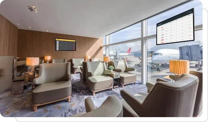 Air travel updates from hotel