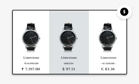 Show product price in any currency