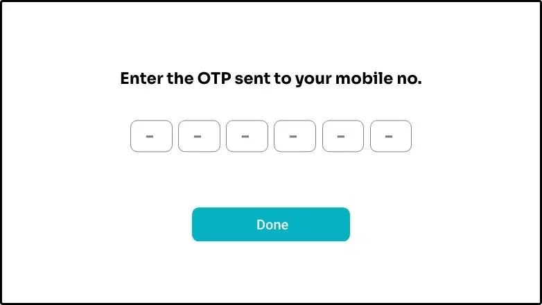 Enter OTP verification