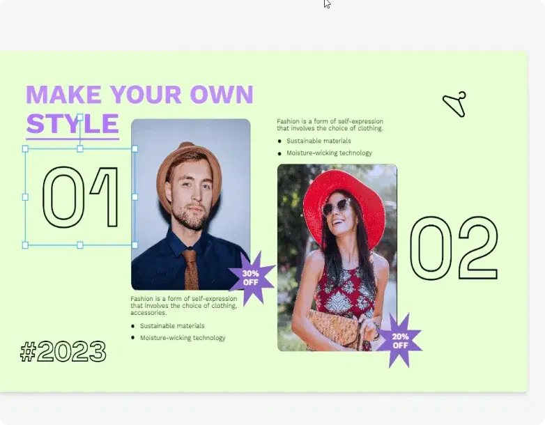 Doing customization by using Pickcel artboard templates