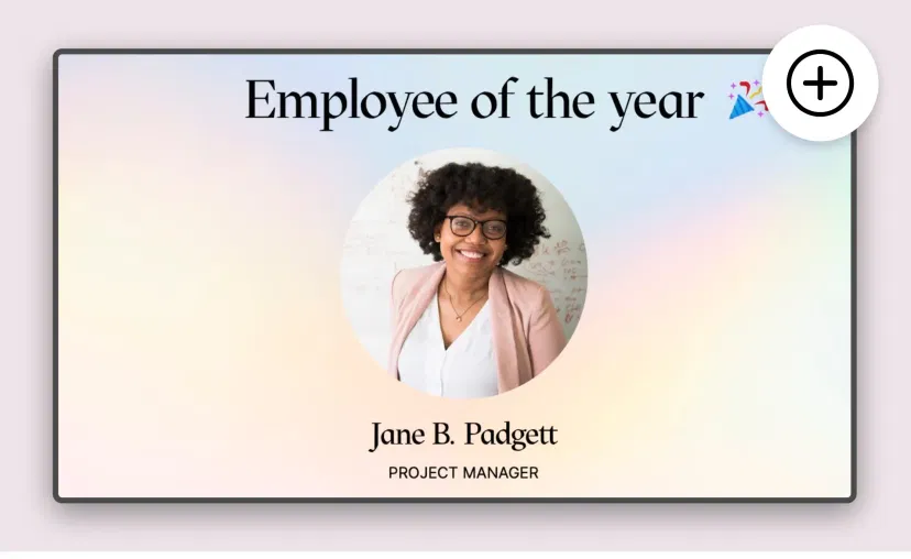 Meet Your Team app interface with the option to add employee photos
