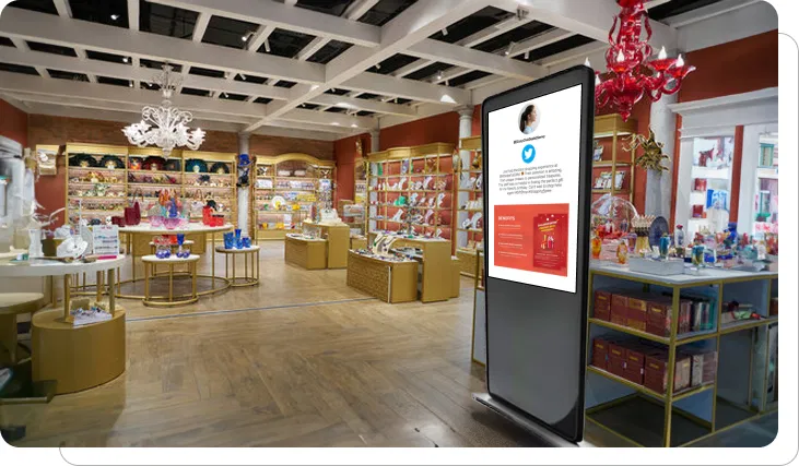 Digital signage building community engagement in gift stores Digital signage building community engagement in gift stores