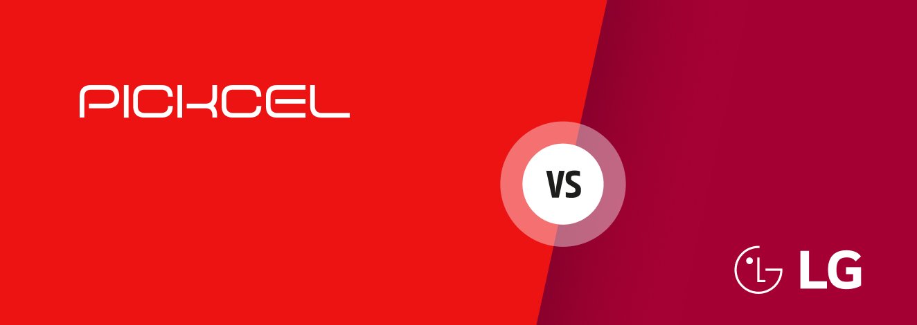 Pickcel vs LG Supersign CMS banner