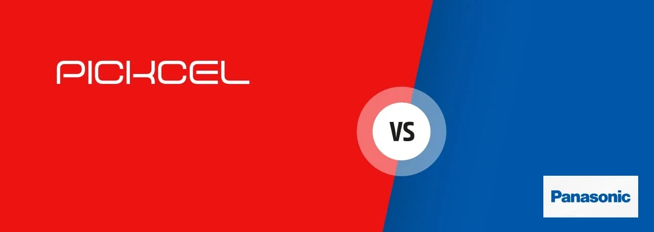 Pickcel vs Panasonic CMS banner