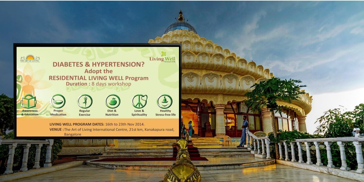 Art of Living digital signage with Pickcel Art of Living center digital signage showing announcements and schedules powered by Pickcel