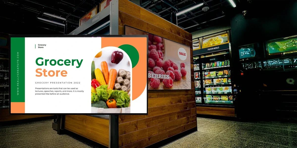 Exprezo convenience store displays managed with Pickcel digital signage showing menus and offers