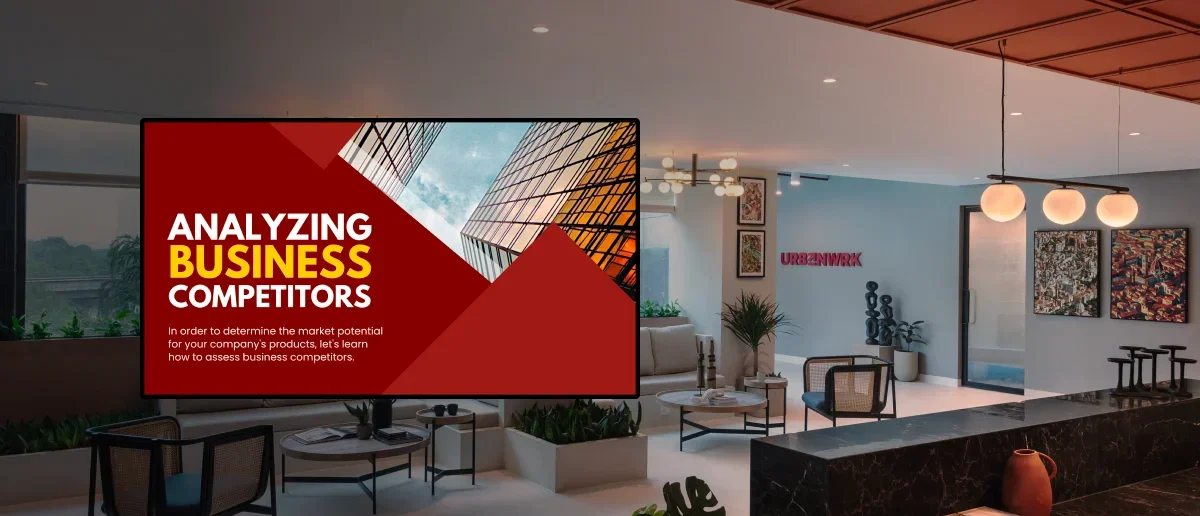 UrbanWrk workspace with digital signage and automated meeting room solution