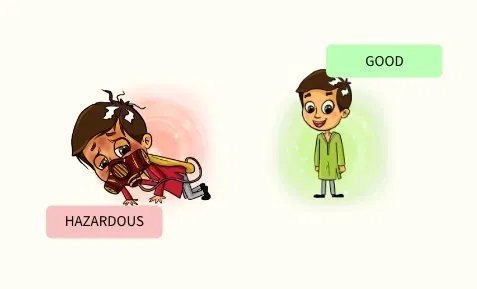 Show the health hazard risks Show the health hazard risks