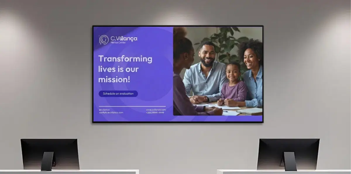 Corporate branding with digital signage Corporate branding with digital signage