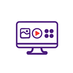 Multi-Media Support Icon Multi-Media Support Icon