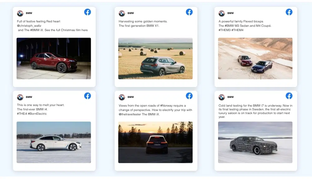 digital signage Facebook Plus app layout preview showing posts in another style digital signage Facebook Plus app layout preview showing posts in another style