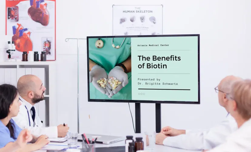 hospital digital signage displaying a presentation from Google Slides app hospital digital signage displaying a presentation from Google Slides app