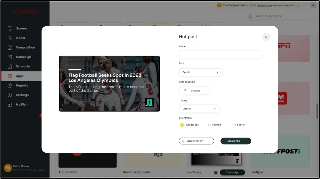 Step 1: Configure the app from the app store Step 1: Configure the app from the app store