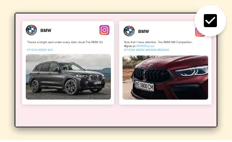 Instagram Plus app configuration window with posts volume control Instagram Plus app configuration window with posts volume control
