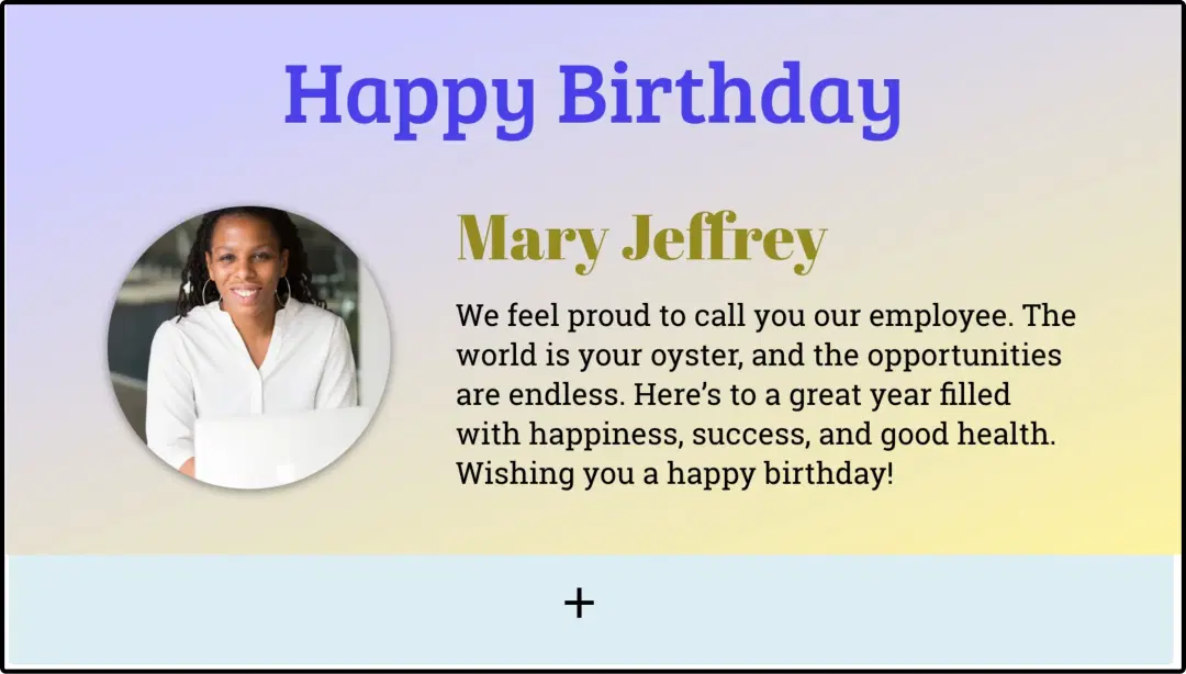 Step 2: Digital signage software interface showing composition window with People Space App feed being displayed on the top Step 2: Digital signage software interface showing composition window with People Space App feed being displayed on the top